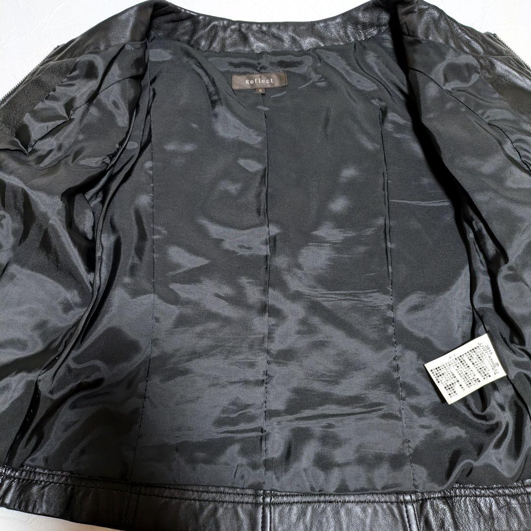 Reflect リフレクト ラムレザー 羊革 ジャケット 9号 ライダース 本革