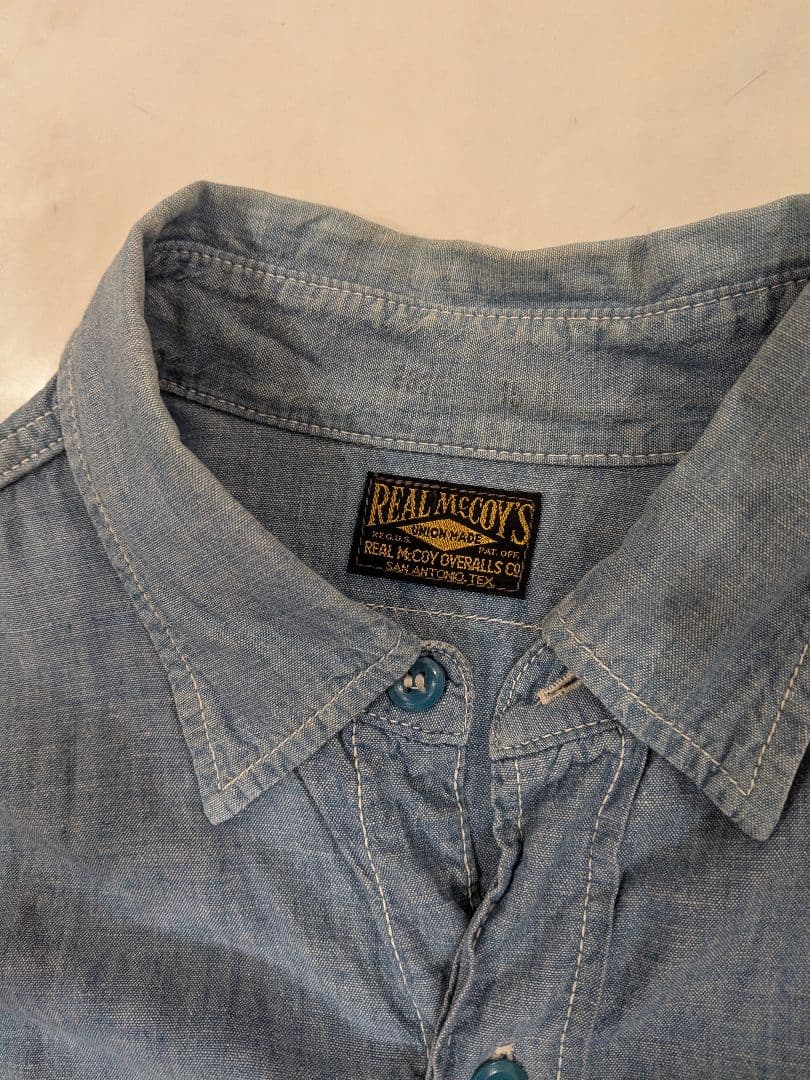 THE REAL McCOY'S USN シャンブレーシャツ 長袖 Mサイズ - メルカリ