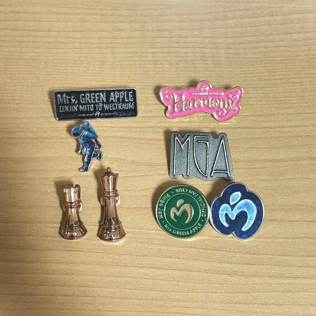 Mr. GREEN APPLE ピンバッジ 8個セット - メルカリ