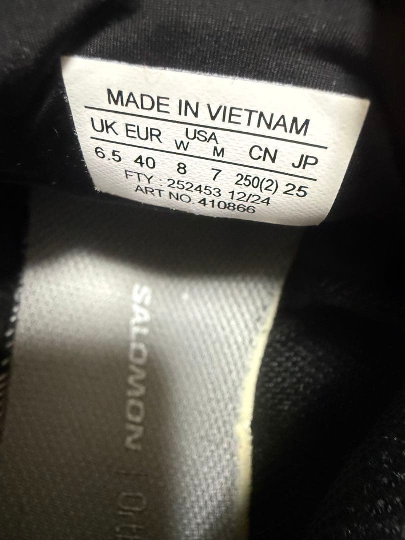 SALOMON 25.0cm XT 6 ブラック