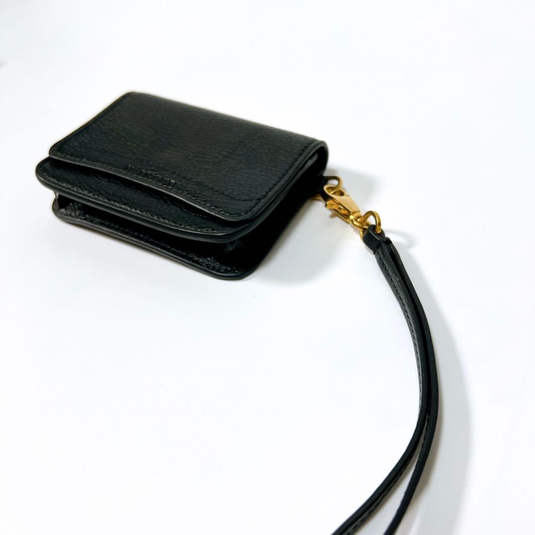 《極美品》イルビゾンテ レザーカードケース ミニ財布 ブラック 箱付き
