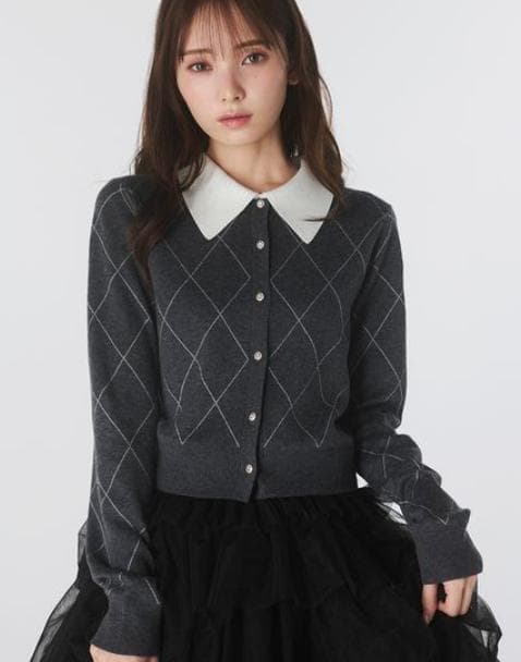 Snidel 【USAGI ONLINE限定】アーガイルチェックカーディガン - メルカリ