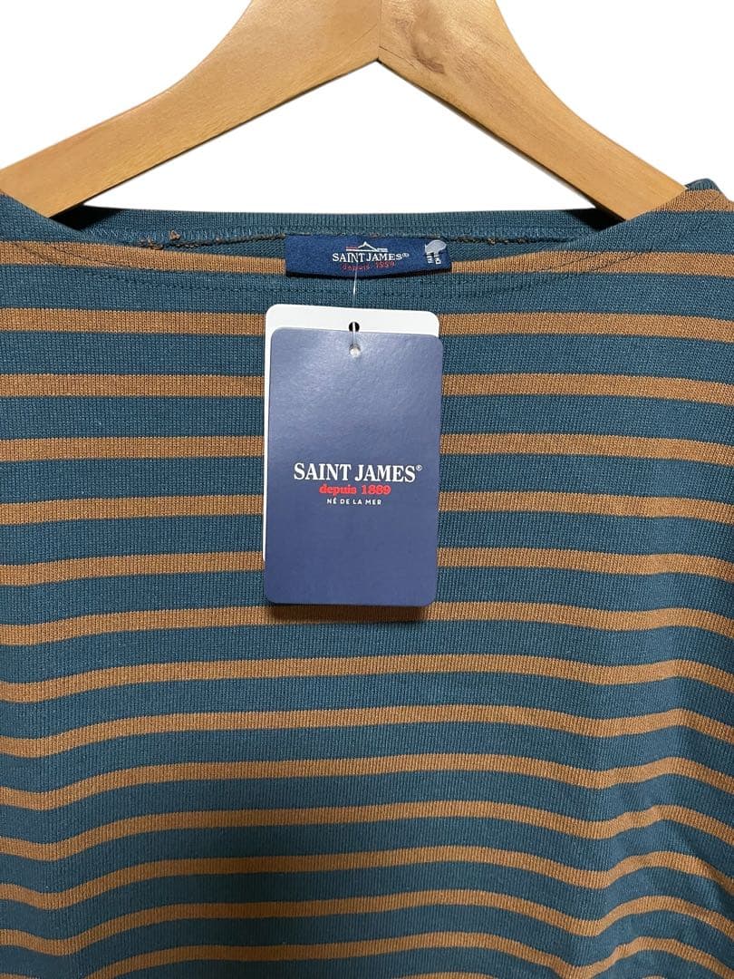 セントジェームス ウェッソン ボーダー T6 新品 未使用品 グリーン