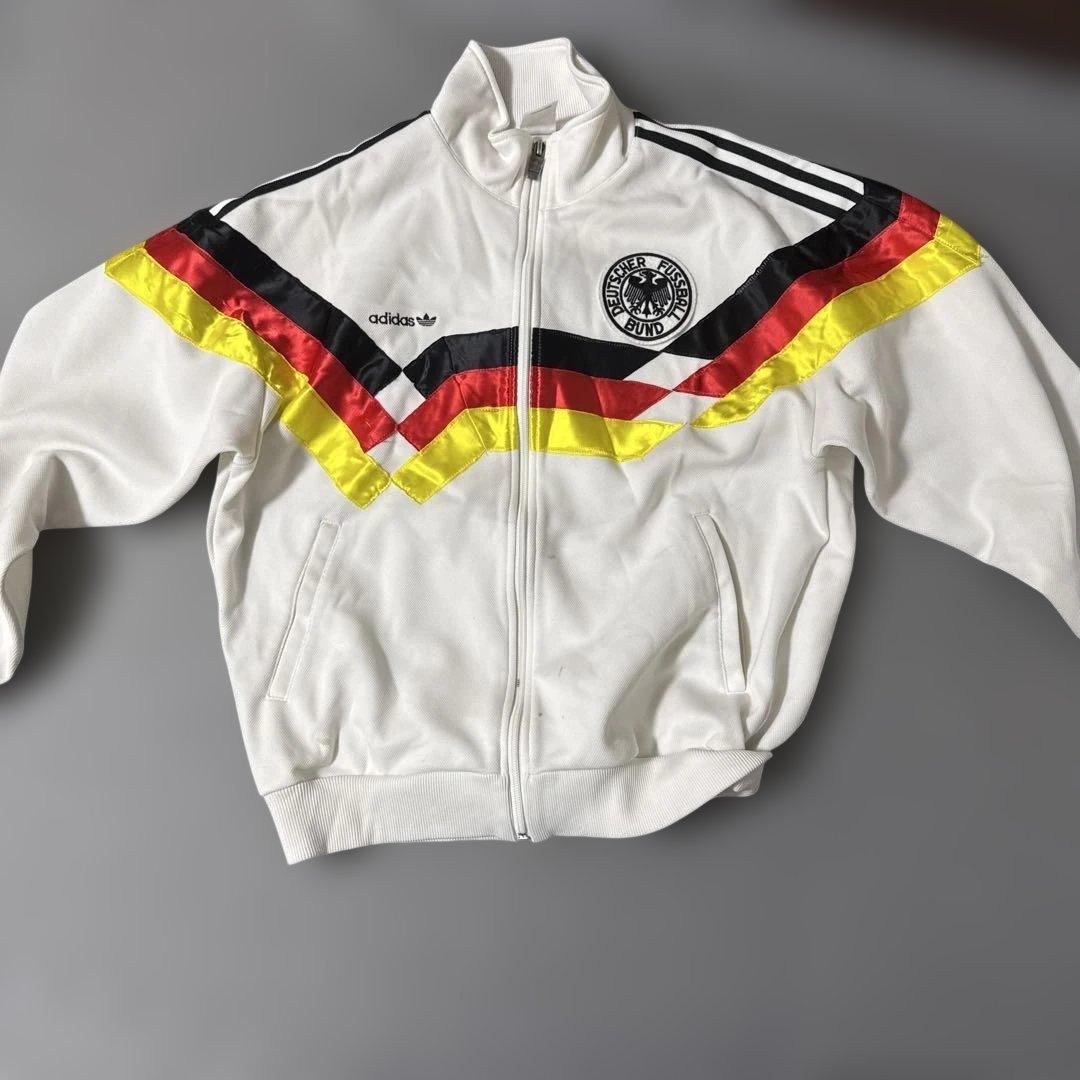 超希少90s adidas ドイツ代表 ジャージ ホワイト上下セット - メルカリ