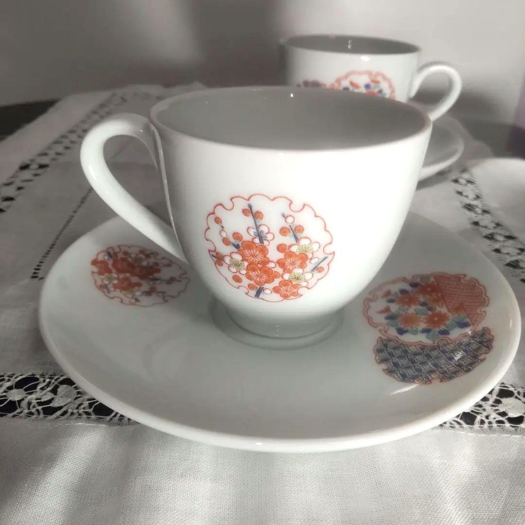 山徳窯 十四代柿右衛門監修 カップ&ソーサー 珈琲椀 2客 雪 - メルカリ