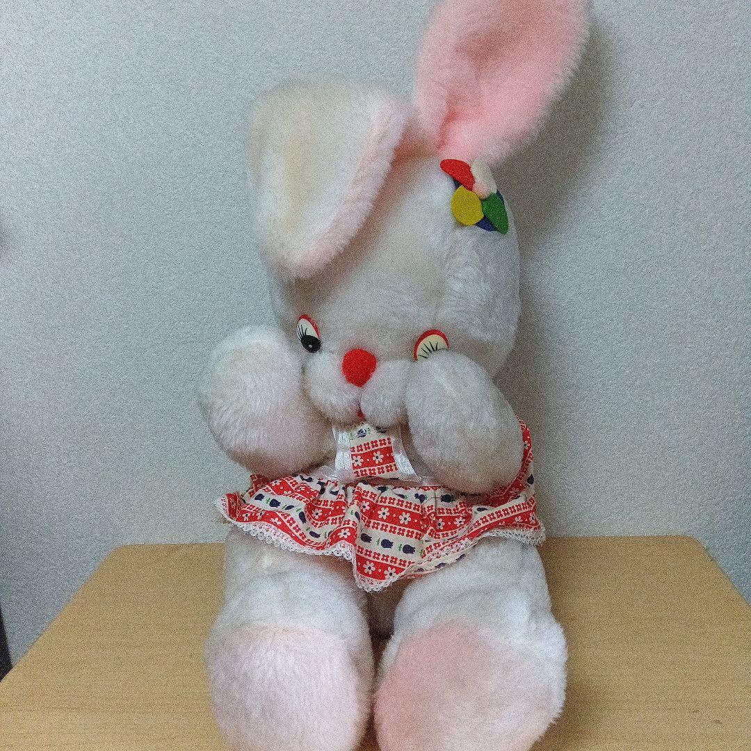 超レトロ●昭和レトロ　三英トイ　ウサギのぬいぐるみ　2点セット