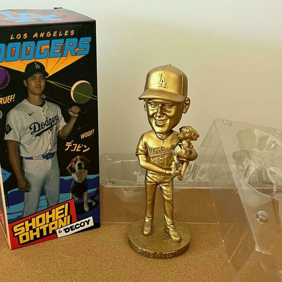 金色 大谷翔平 デコピン バブルヘッド 来場者限定 スタジアム配布
