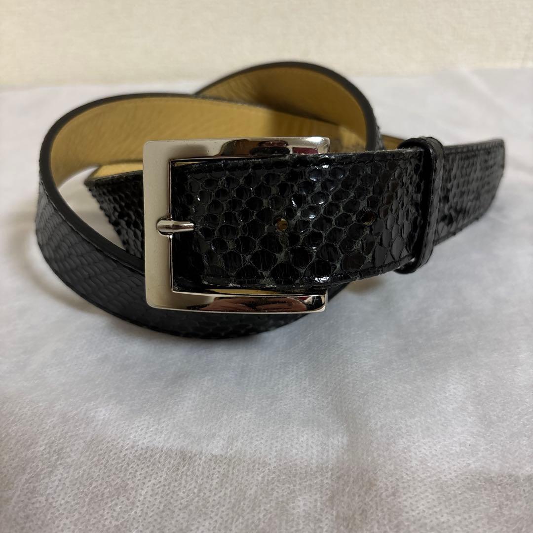 WACKO MARIA PYTHON LEATHER BELT 34