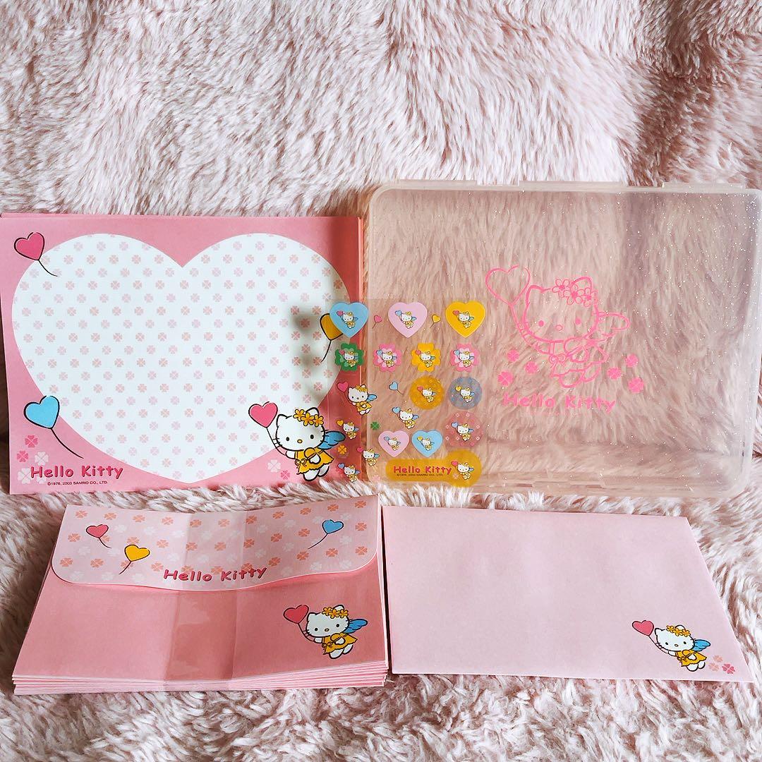 希少レア　ハローキティ　レターセット　まとめ売り　平成レトロ　サンリオ　ケース