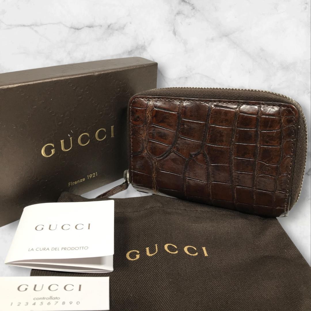美品 グッチ クロコダイル ケース 245563・203887 財布 箱付 楽天市場】GUCCI グッチ クロコダイル レザー ワニ カードケース 名刺