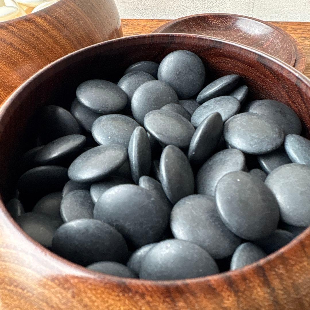 蛤 那智黒 碁石 木製 碁笥 囲碁 - メルカリ