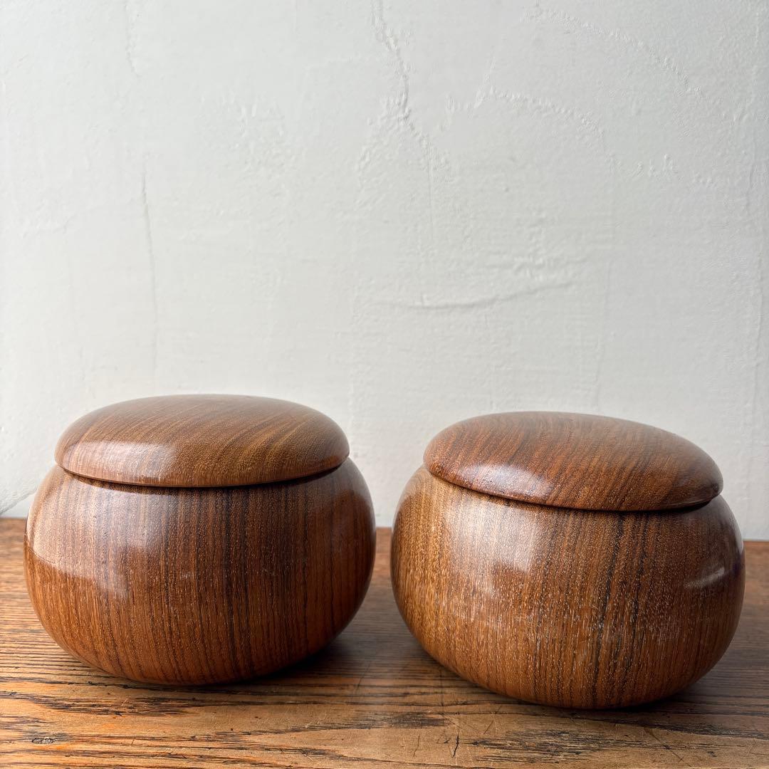 蛤 那智黒 碁石 木製 碁笥 囲碁 - メルカリ