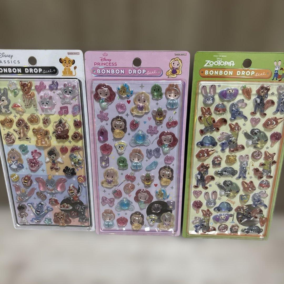 ボンボンドロップシール ディズニー 正規品　プリンセス　ズートピア　クラシック ボンボンドロップシール ディズニー プリンセス ズートピア クラシック