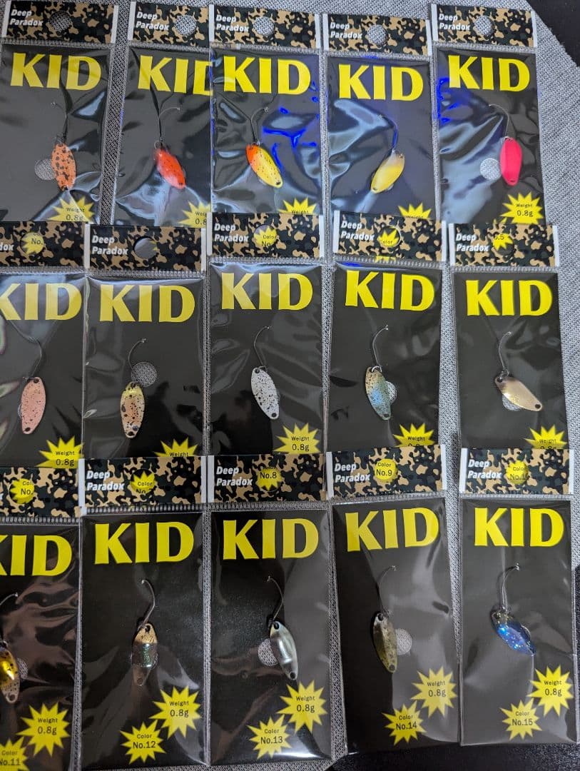 ディープパラドックス KID 0.8g 全15色セット
