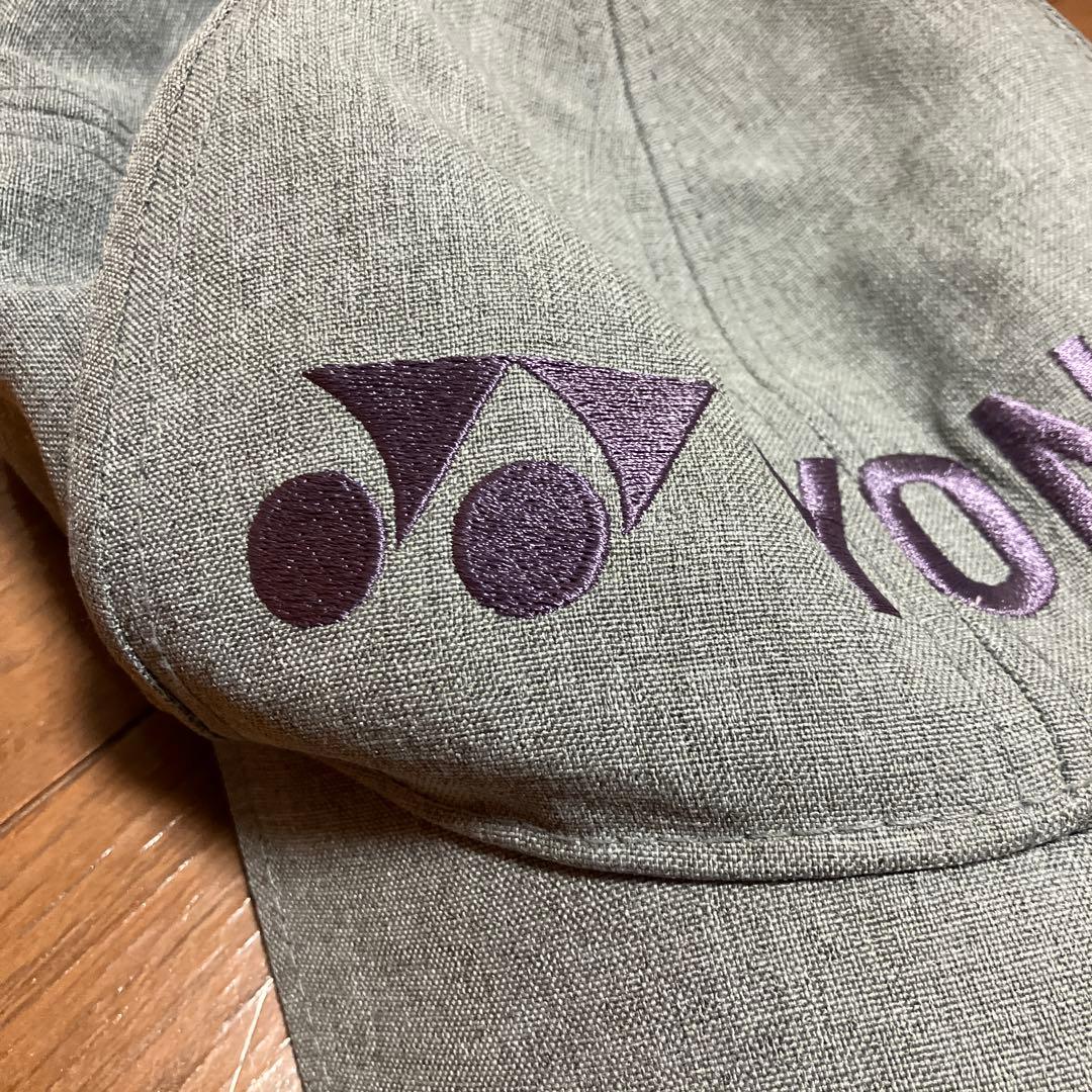 訳アリ】ヨネックスキャップ 数量限定 グレー× 紫ロゴ 天皇杯 オール