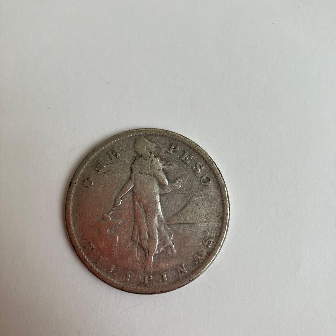 【軽部剛さま専用】1908年 フィリピン 1ペソ 通貨 2枚セット