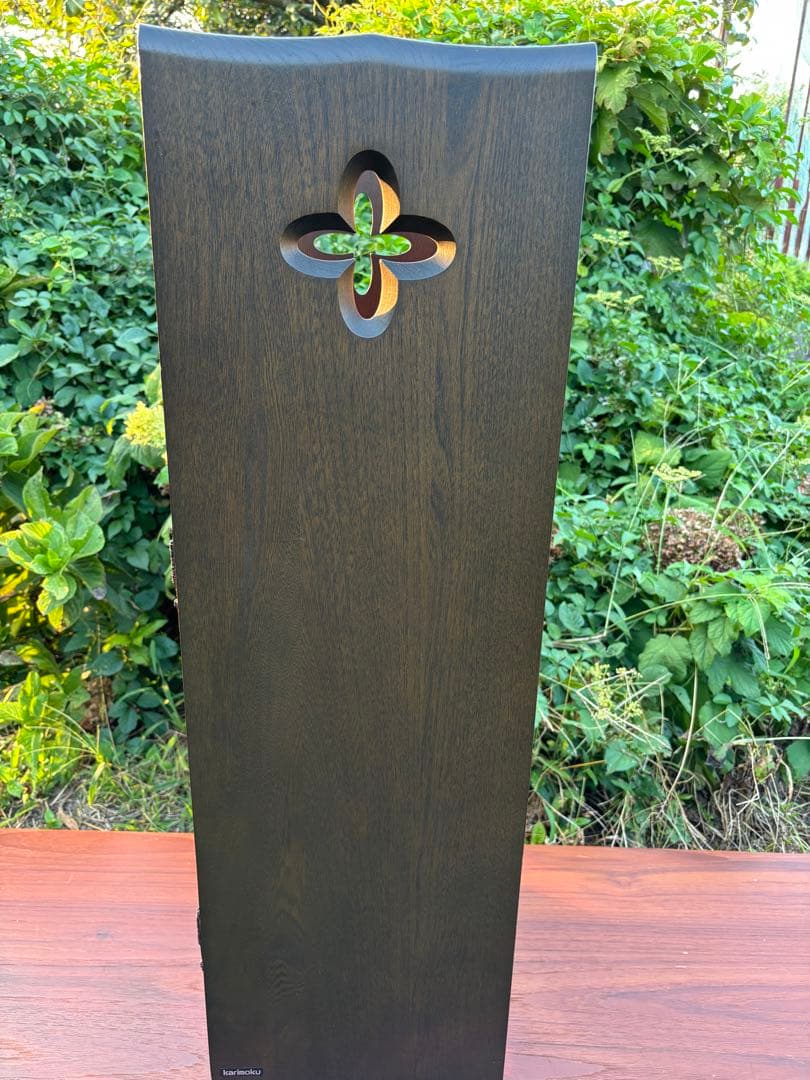 希少 karimoku カリモク 電話台 花台 飾り棚 平成レトロ 彫刻