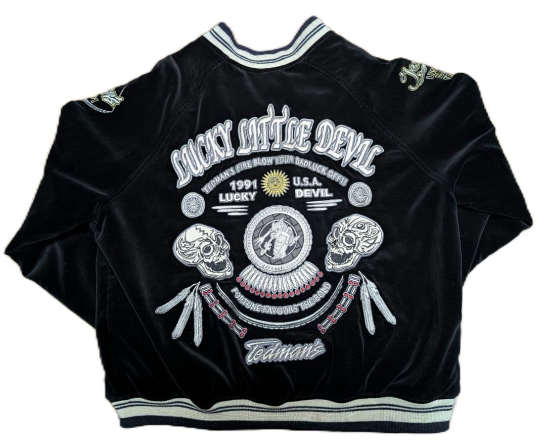 TEDMAN リバーシブル スカジャン ベロア サテン 刺繍 42 - メルカリ