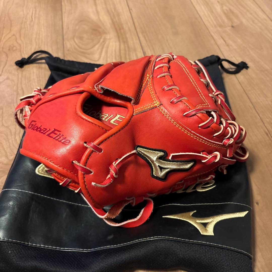 週末限定価格‼️早い者勝ち❗️硬式用キャッチャーミット袋付き ゼット ZETT 専用グラブ袋付き PROSTATUS 硬式キャッチャーミット 捕手