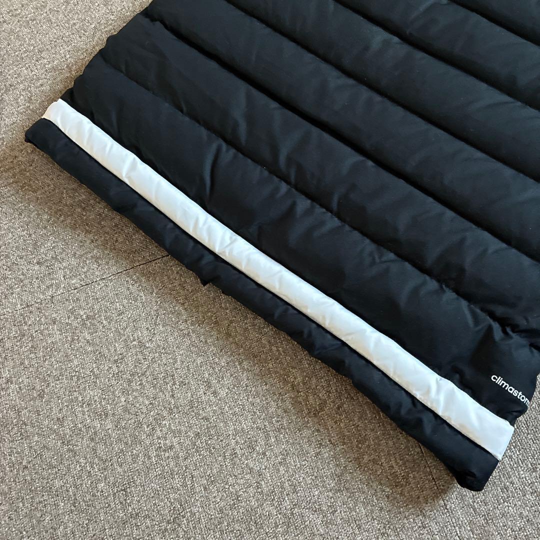 adidas 黒 ダウンコート フード付き ダウン70% - メルカリ