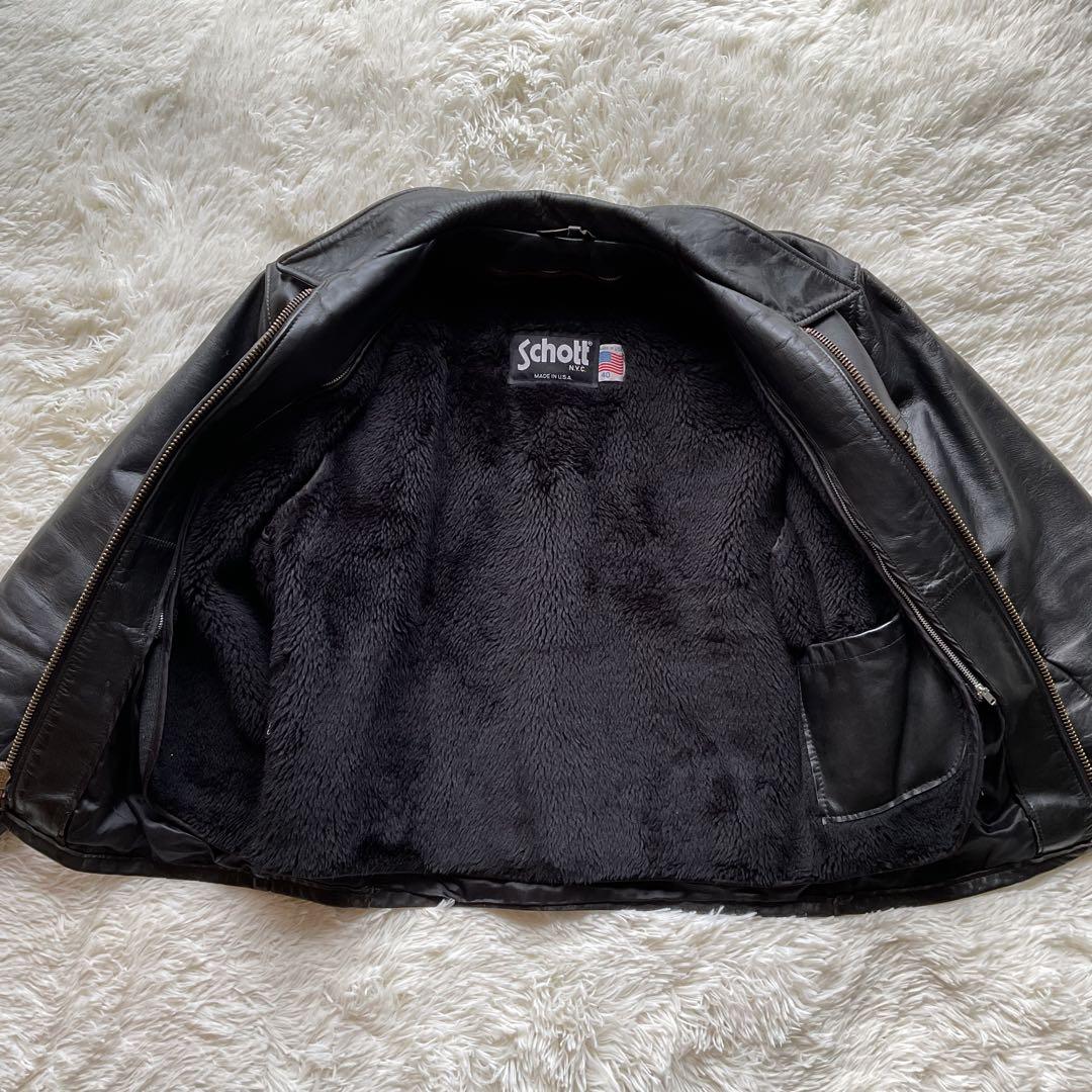 美品✨ schott AT101 レザージャケット シングルライダース 40 黒