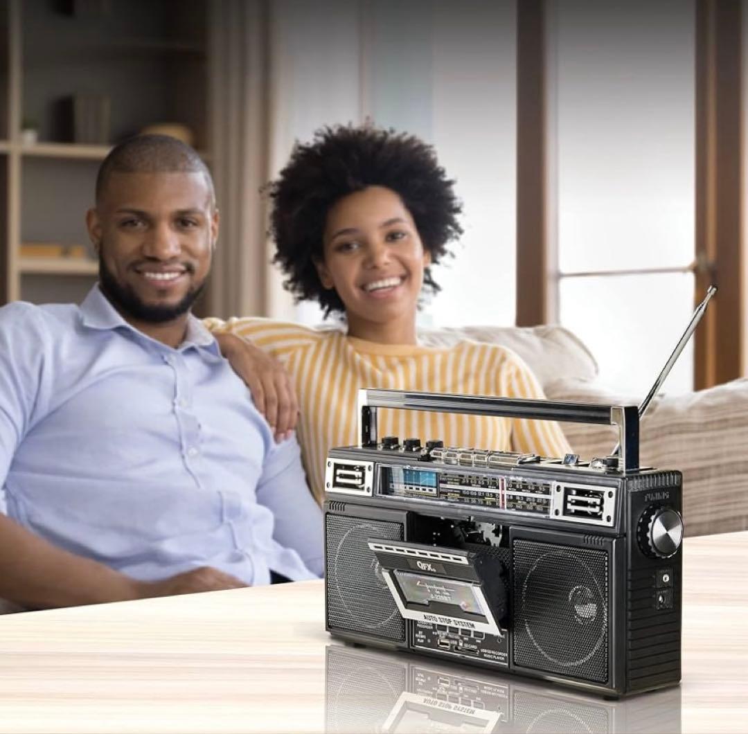 QFX J-220BT レトロカセットレコーダープレーヤー ラジカセ 90年代