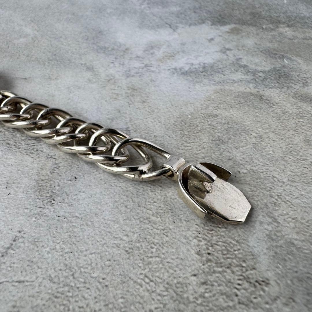 ヴィンテージ ケーブルチェーンリンクブレスレット シルバー925