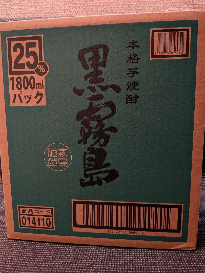 25度　黒霧島1.8Lパック 6本(1ケース） 芋焼酎 黒霧島25度1.8Lパック 1ケース（6本） : apricot - 通販