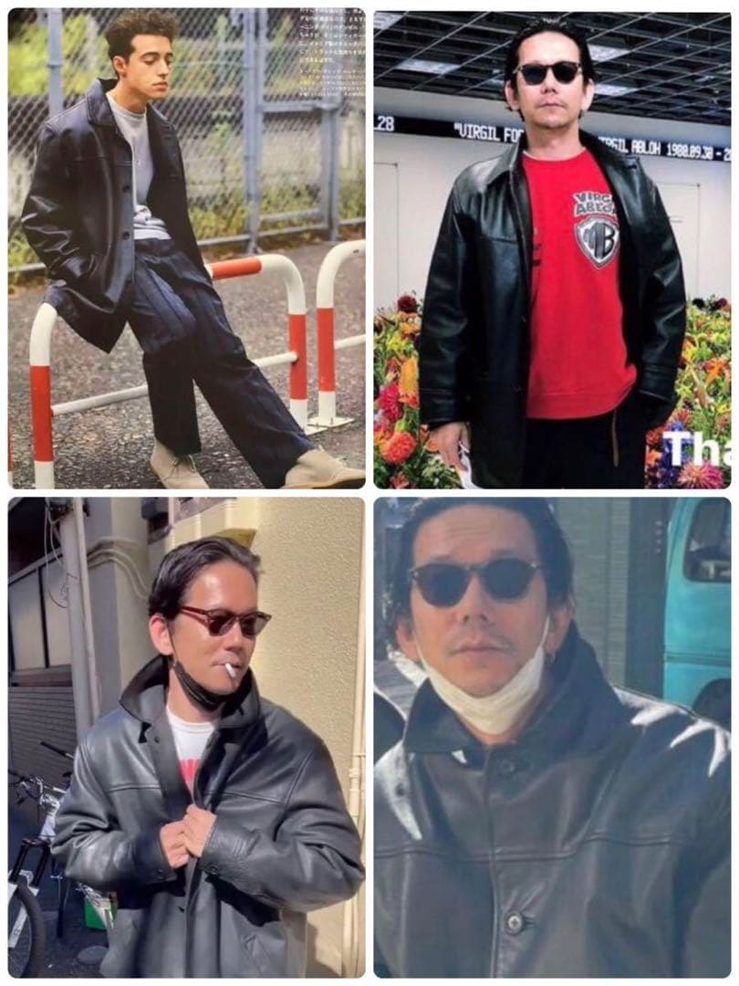 オールドギャップ レザー カーコート XL 90's 野村訓一|mercari