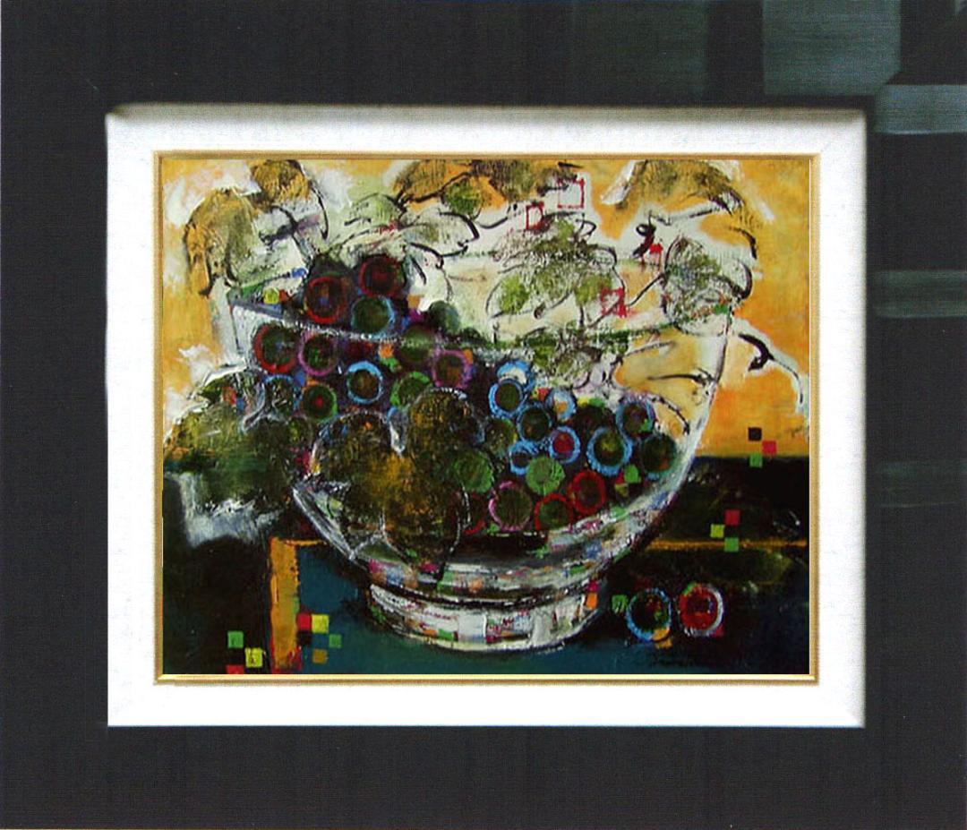 油絵 絵 絵画 インテリア uF6-061203 静物 果物 ぶどう - メルカリ