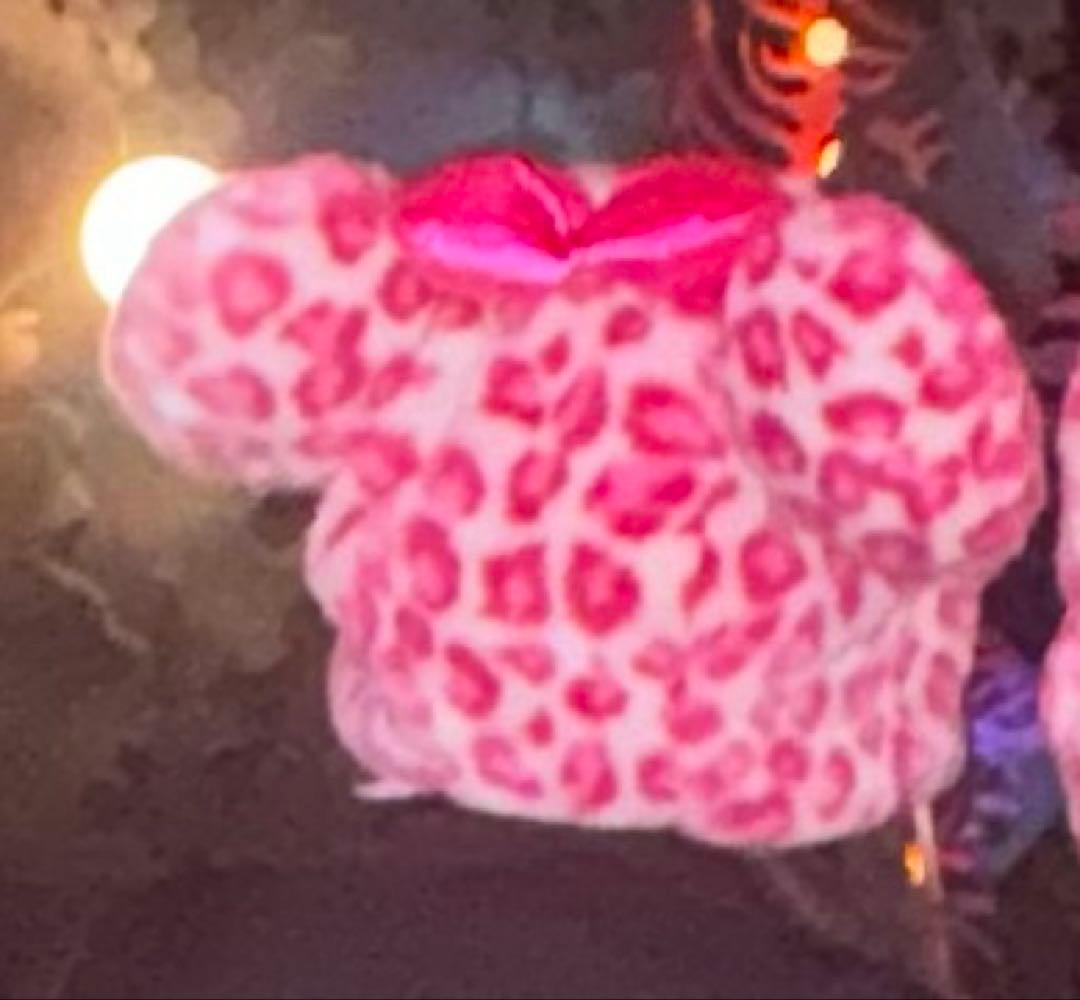 ミッキー風ヒョウ柄ファー帽子 - メルカリ