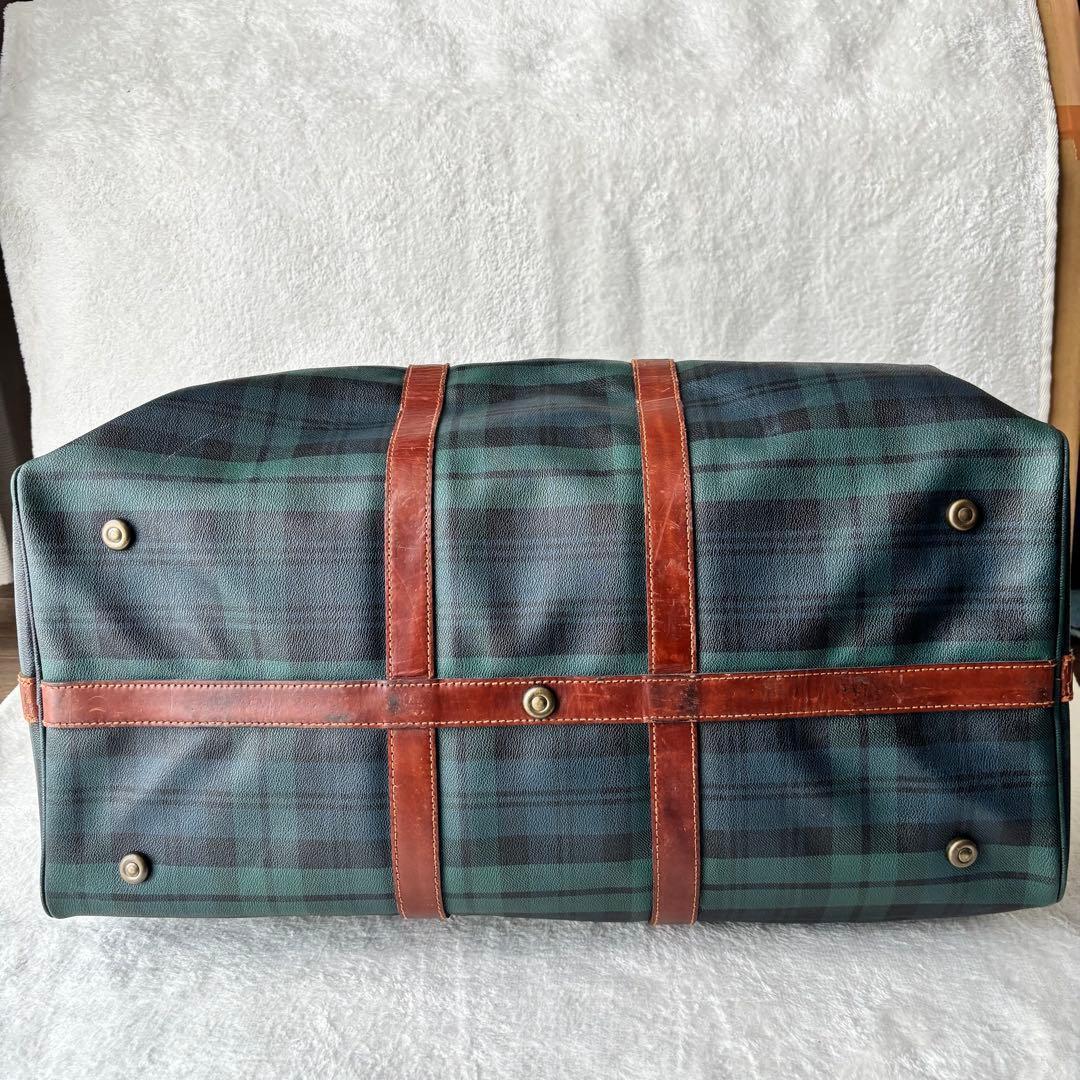 ポロラルフローレン ヴィンテージ ボストンバッグ 緑 PVCレザー 2WAY