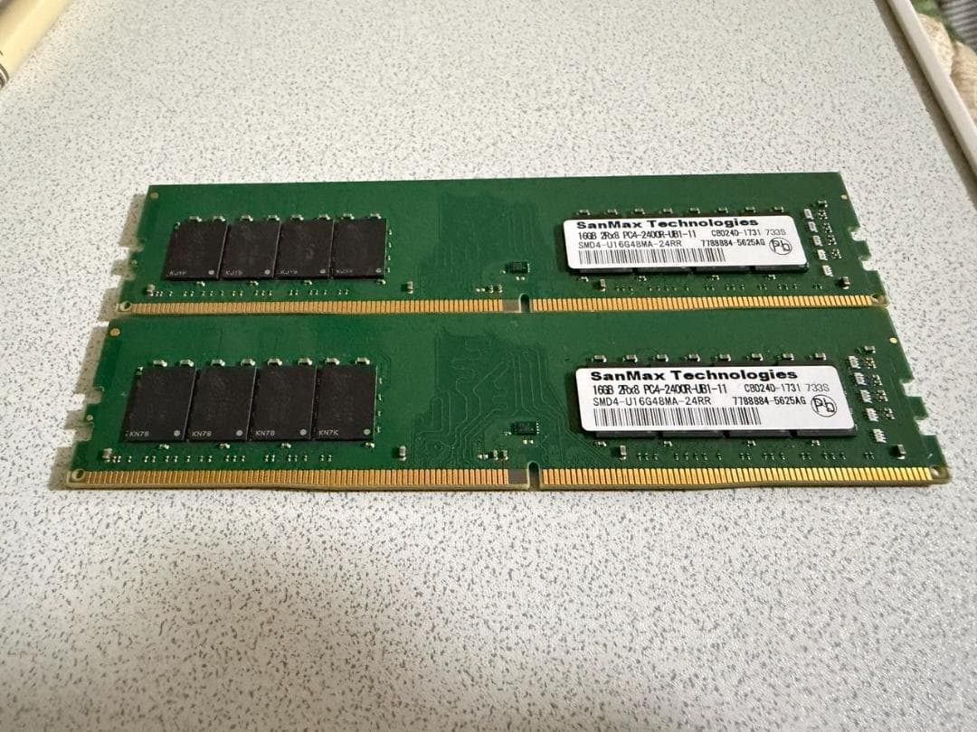 SanMax 32GB DDR4-2400 （16GB ⨉ 2） 5セットの通販はau PAY