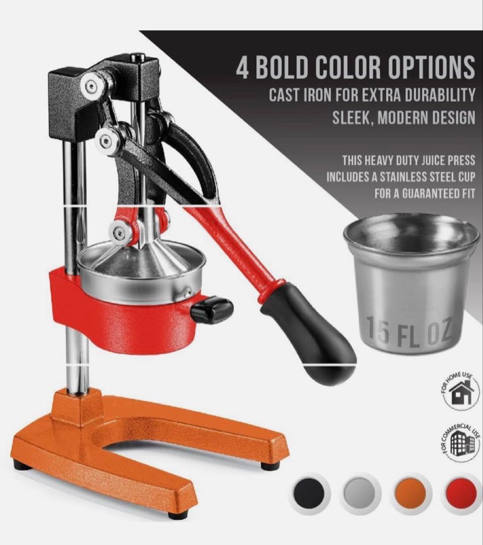 新品 Eurolux 鋳鉄シトラスジューサー 特大 商用グレード