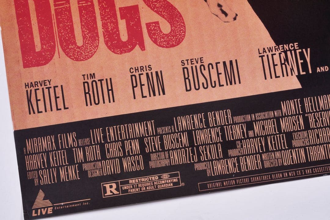 超貴重】世界10枚限定 レザボアドッグス ヴィンテージ ポスター 額装