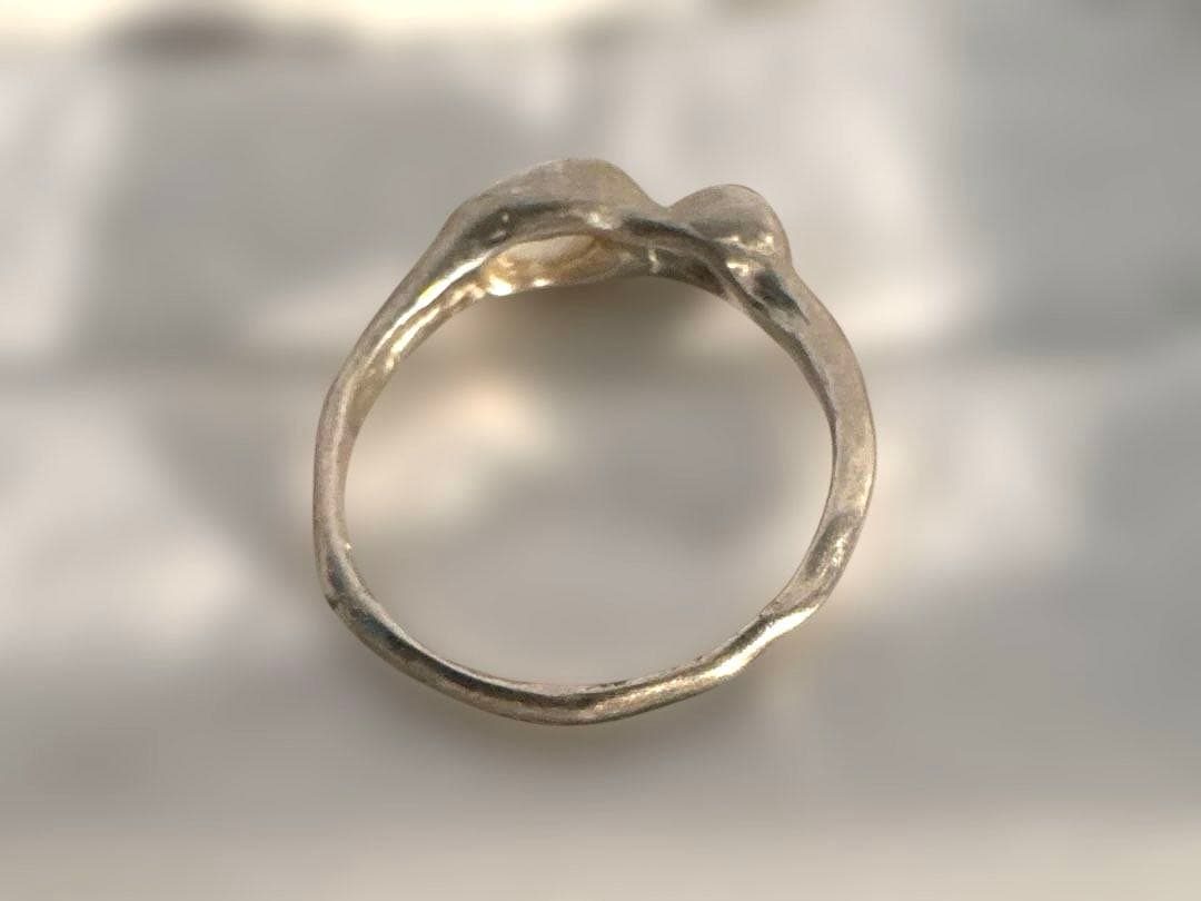 プリュイ 石2つ付きシルバーリング7号 - メルカリ