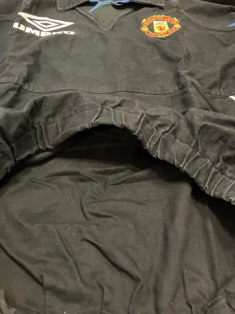 マンチェスターユナイテッド ビンテージドリルトップ SHARPロゴ 黒