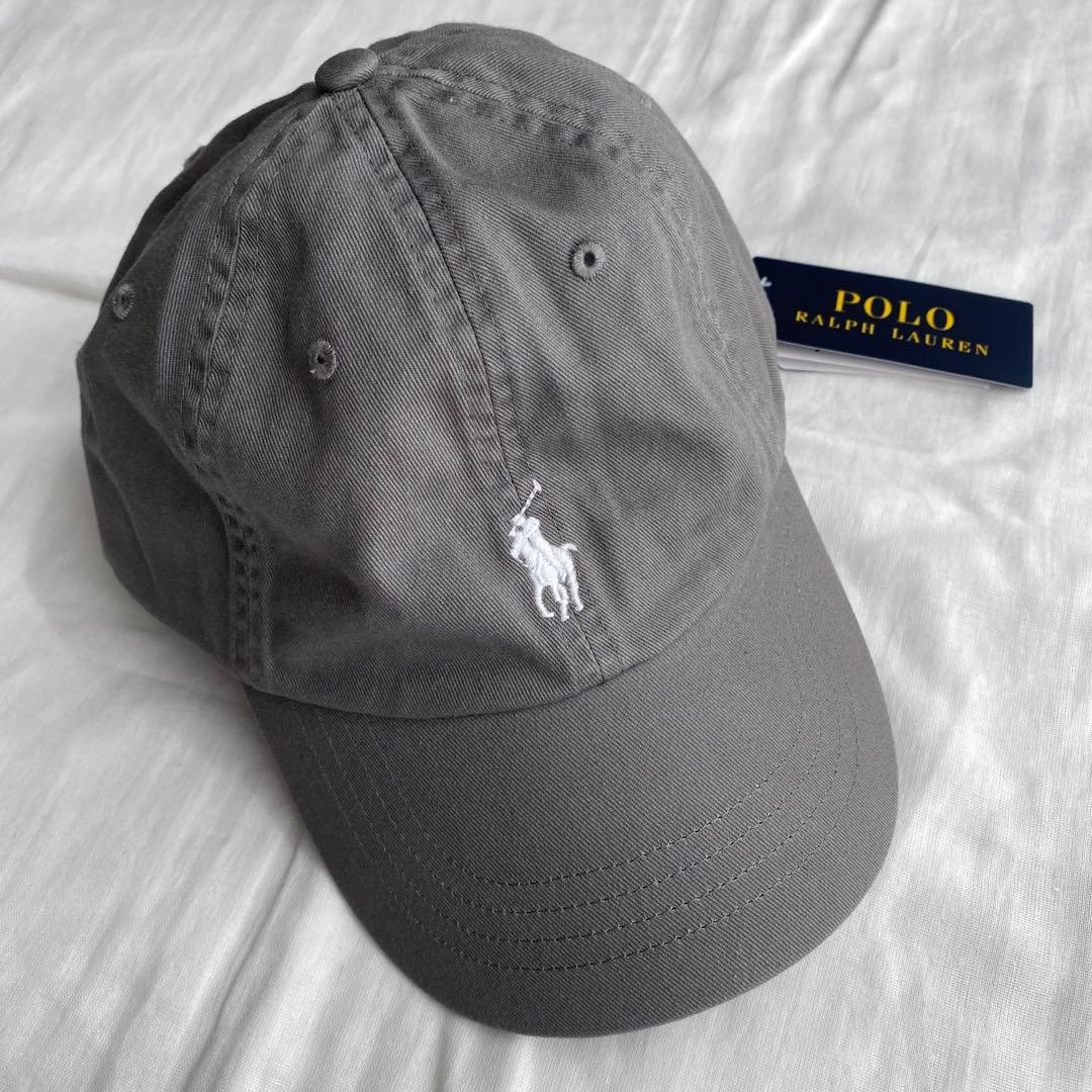 ポロ ラルフローレン キャップ グレー コットン チノ ベースボール