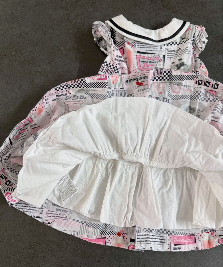 極美品】メゾピアノ ダイナー ワンピース 90cm - メルカリ