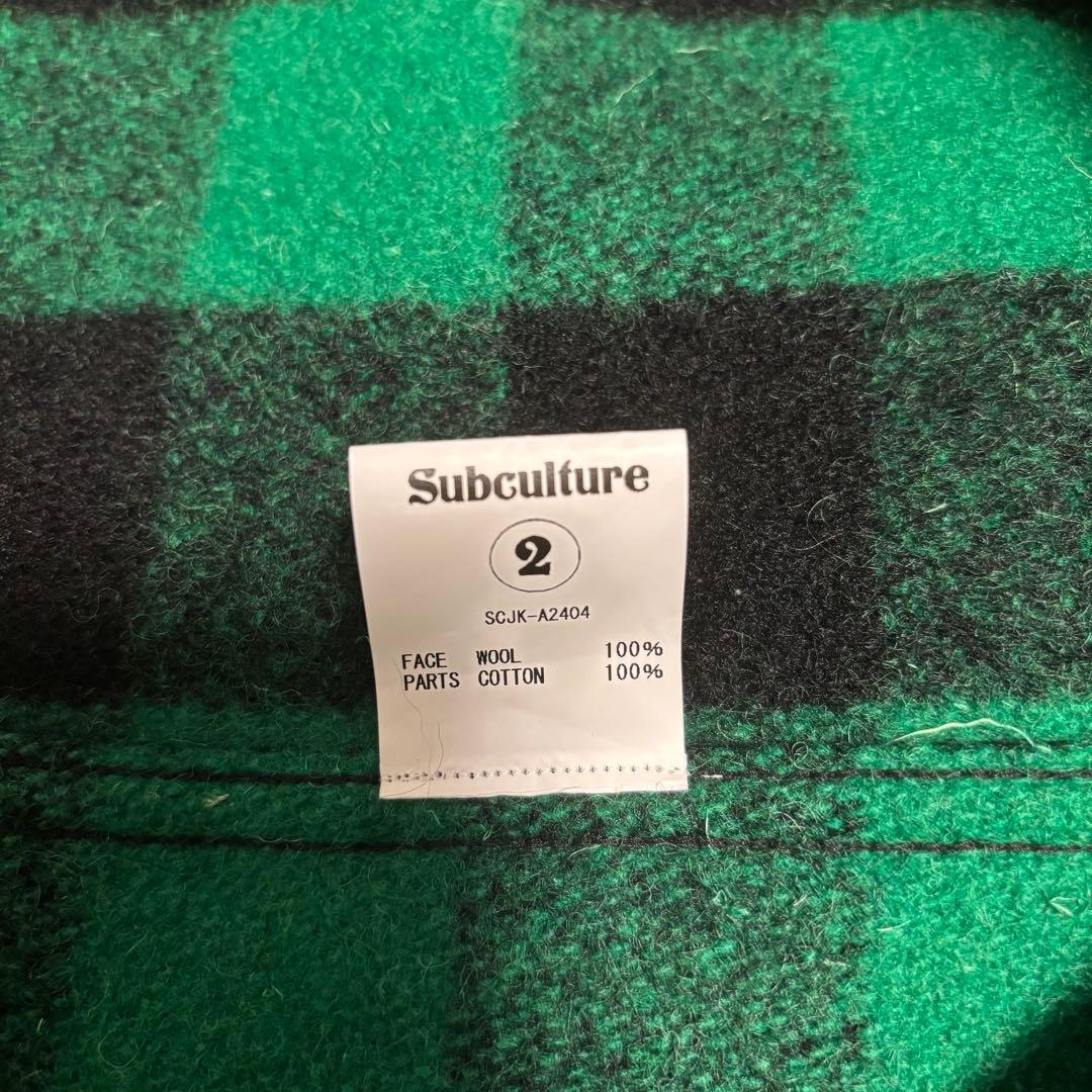 Subculture バッファローチェックジャケット緑黒2 新品 キムタク