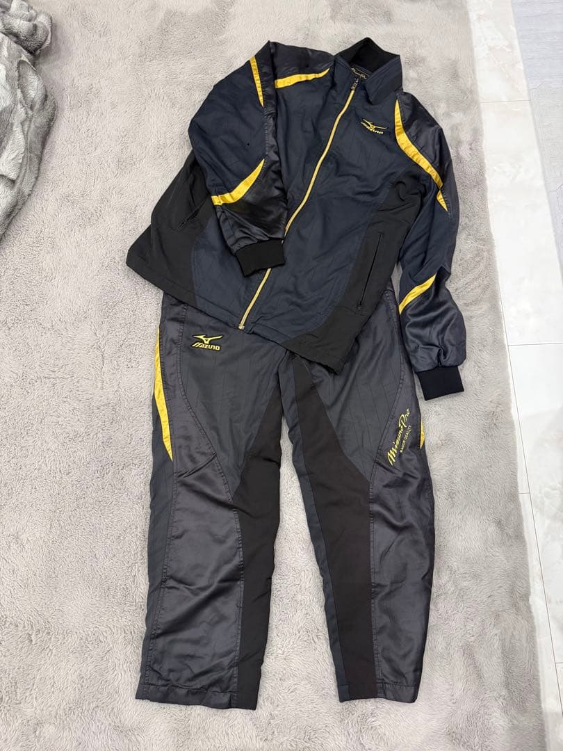 ミズノプロ　ウインドブレイカー　ジャージ　ブラック　セットアップ　L 野球 ミズノプロ 受注会限定 トレーニングウエア 上下セット Lサイズ 野球