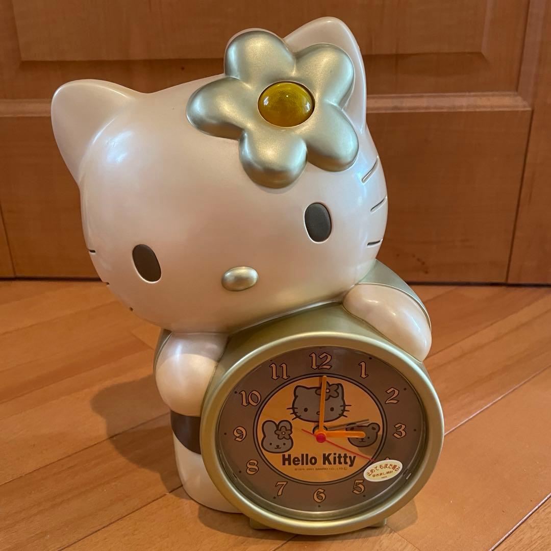ハローキティ♡♡おしゃべり目覚まし時計 GOLD レトロ❣️ 【ジャンク