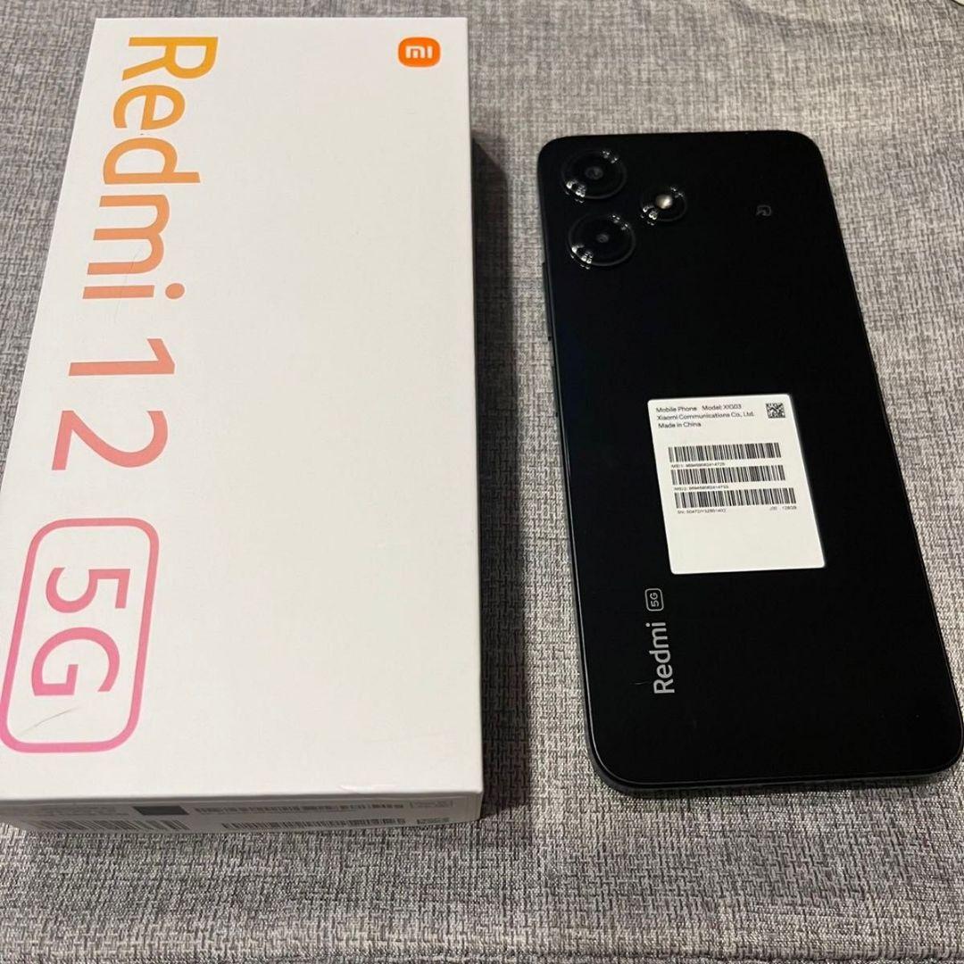 Xiaomi Redmi 12 5G ブラック 本体 Xiaomi Redmi 12 5G GSM Factory Global Unlocked (Works with Tmobile