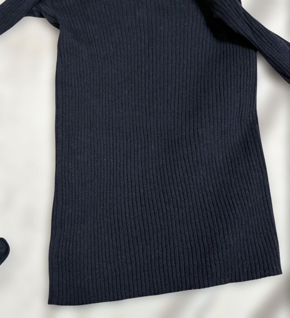 シーマリー cccmalie 美品 カシミヤシルクフリルタートルニット