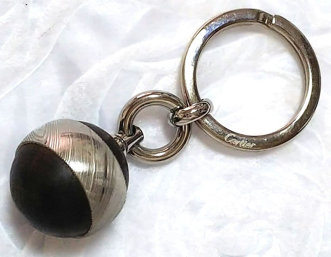 【送料無料】カルティエ キーリング 球体 シルバー金具 楽天市場】【返品OK】 【中古】カルティエ キーリング 球体 シルバー