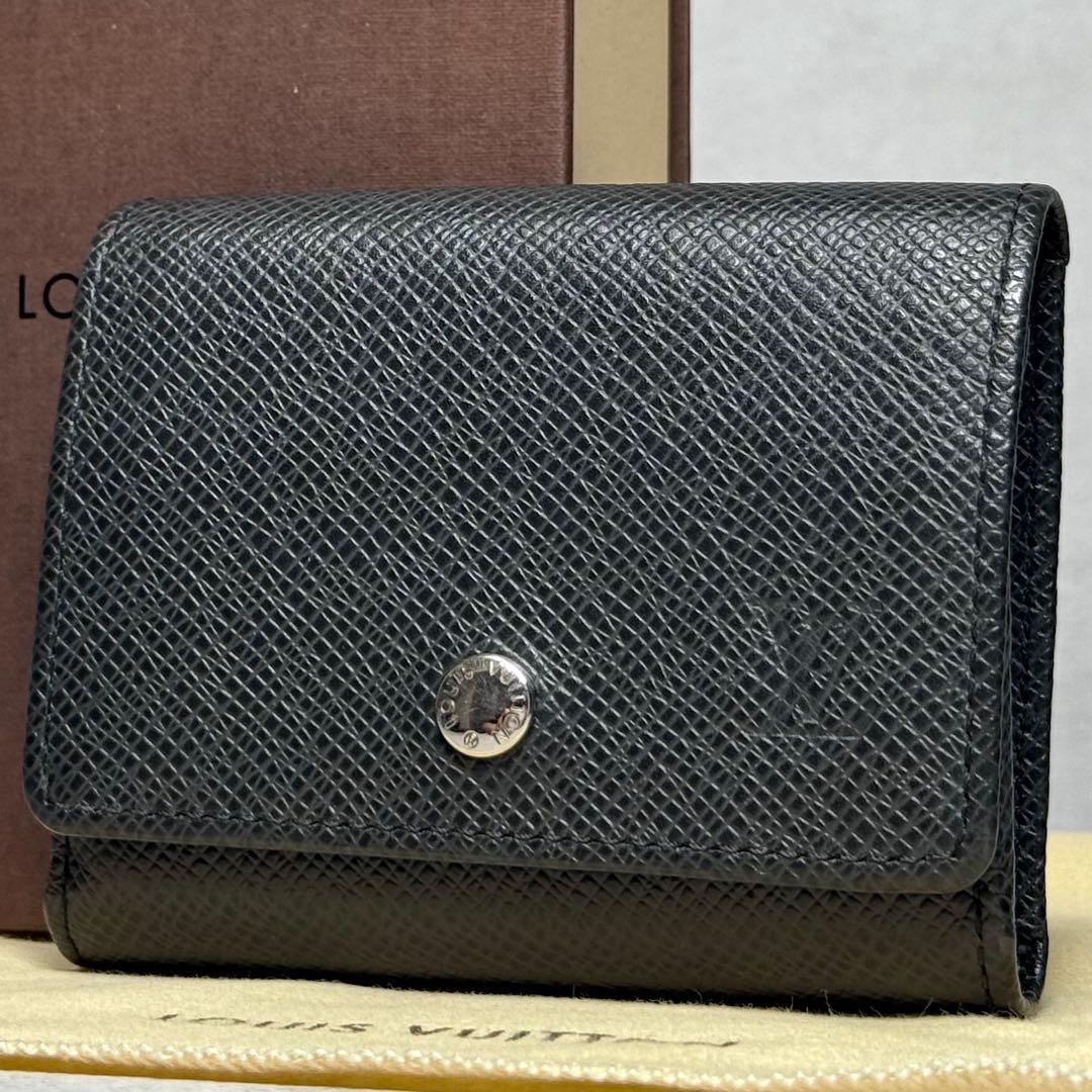 超美品 激レア ルイヴィトン タイガ ポルトモネセルゲイ ケース LOUIS VUITTON タイガ ポルトモネ セルゲイ コインケース ブラック