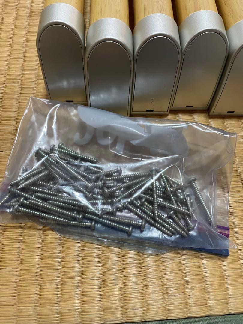 L型手すり 壁手摺り セット ビス付き 天然木製 美品