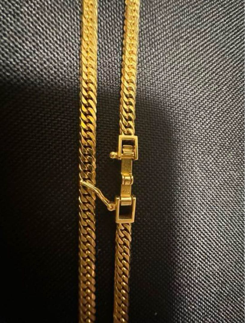 最終。k18 喜平ネックレス　19.3g 6面w