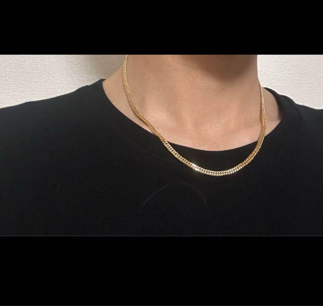 最終。k18 喜平ネックレス　19.3g 6面w