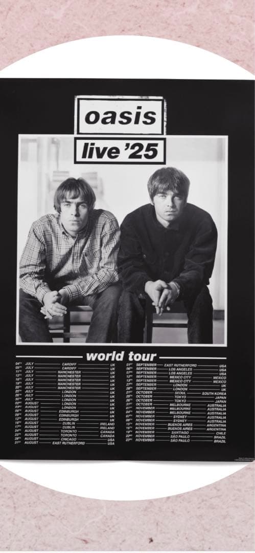 【新品未開封】ポスター Tour Photo Mono oasis